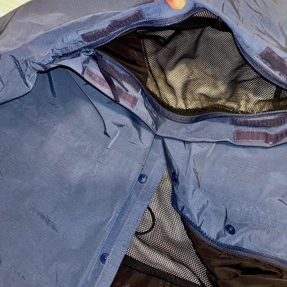 Mens Med Vintage Lowe Alpine Jacket Waterproof Windbreaker Rain Coat M Blue - Picture 7 of 10